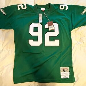 PHILADELPHIA EAGLES REGGIE WHITE MITCHELL AND NESS 1990 THROWBACK JERSEY Size XL